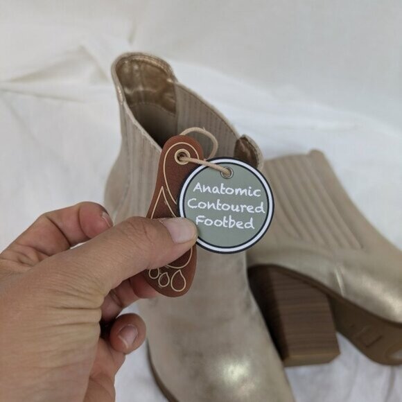 Mia Prairie Gold Ankle Boots Size 8.5 Women - Picture 6 of 9